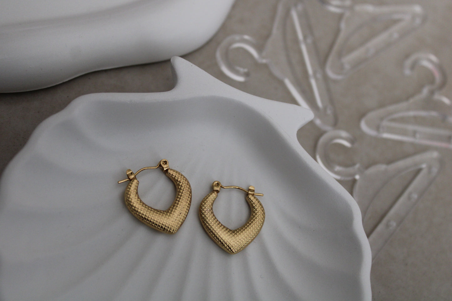 Dewdrop Stainless Steel Hoops