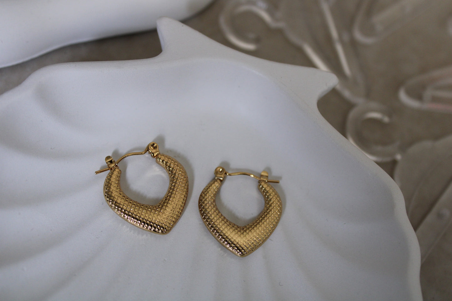 Dewdrop Stainless Steel Hoops