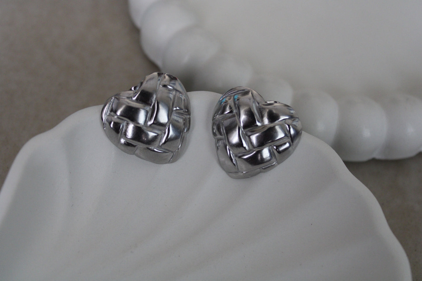 Sealed Heart Stainless Steel Studs