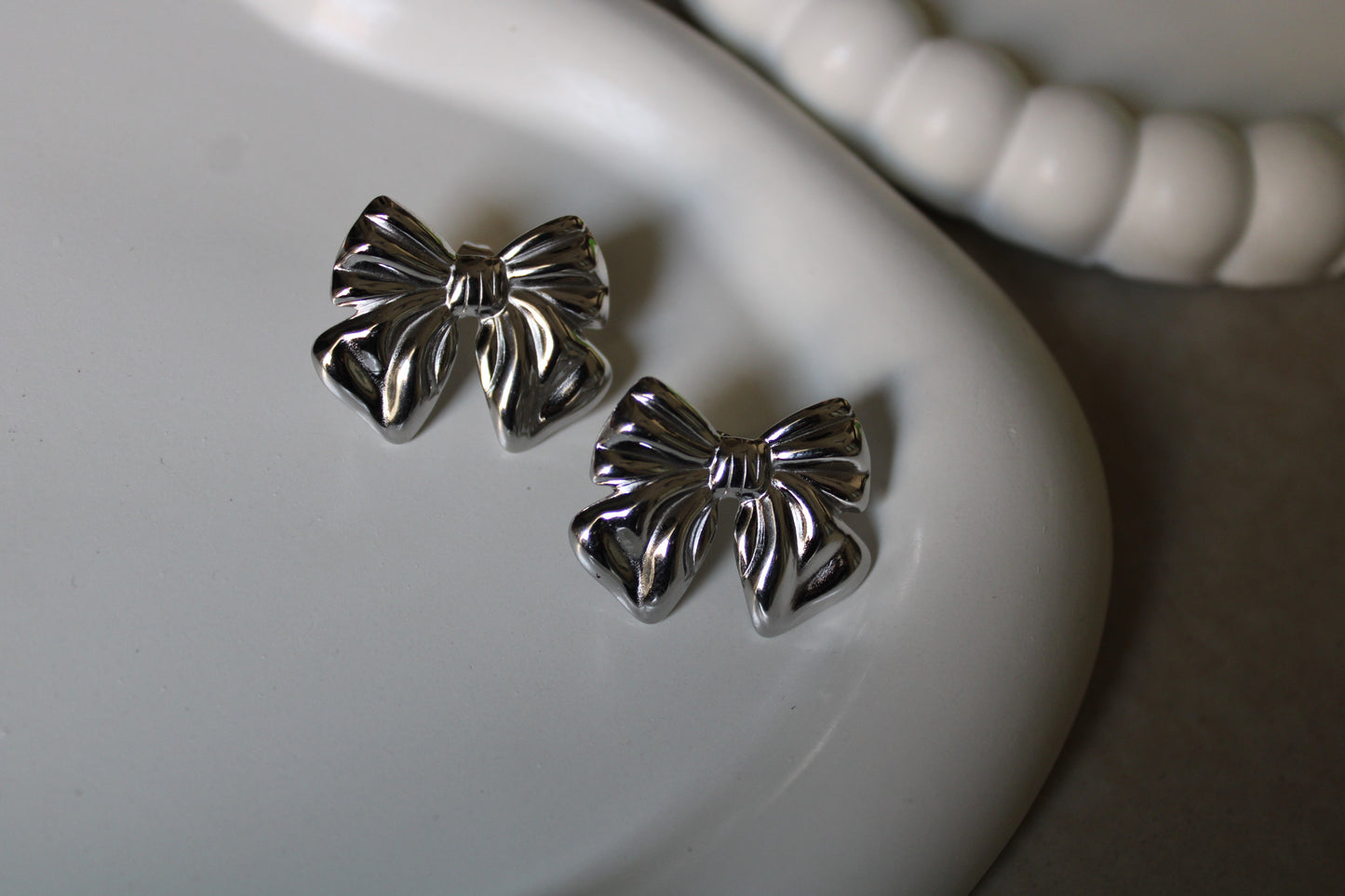 Silver Bowie Stainless Steel Studs