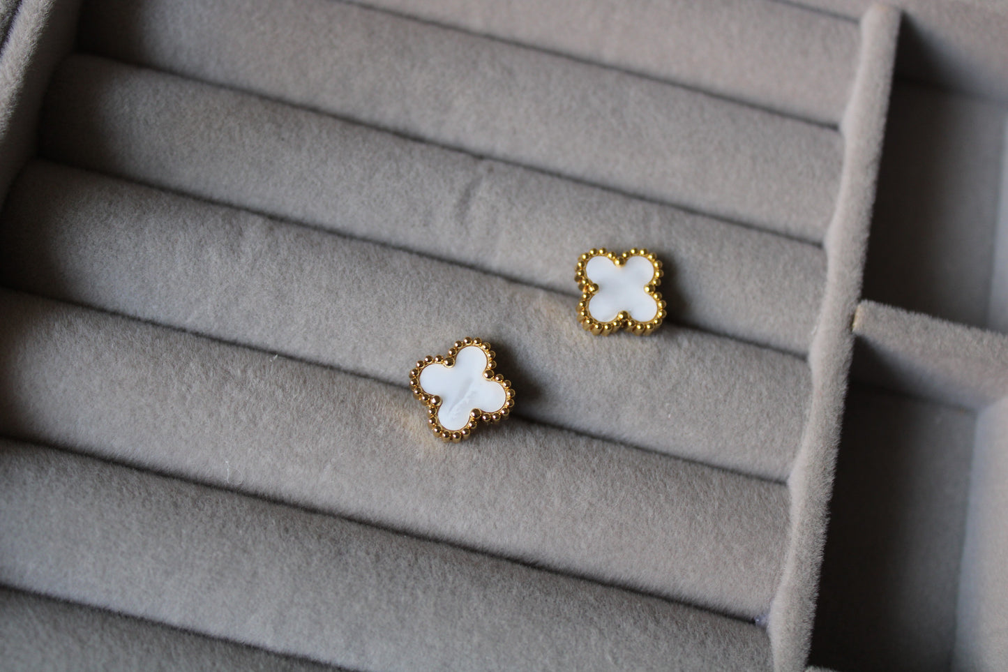 Cloud 9 Clover Stainless Steel Studs