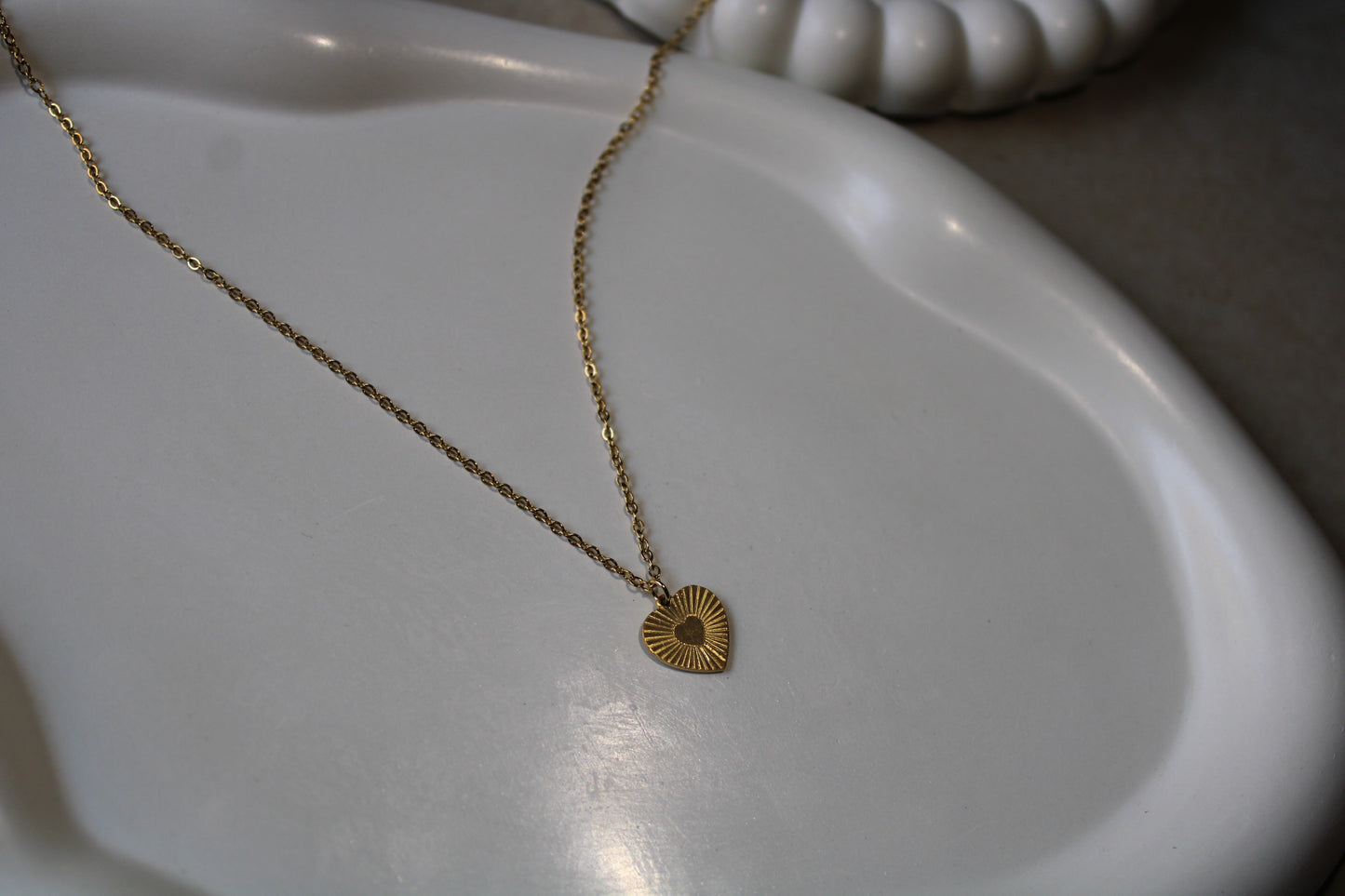 Rays of Heart Stainless Steel Necklace
