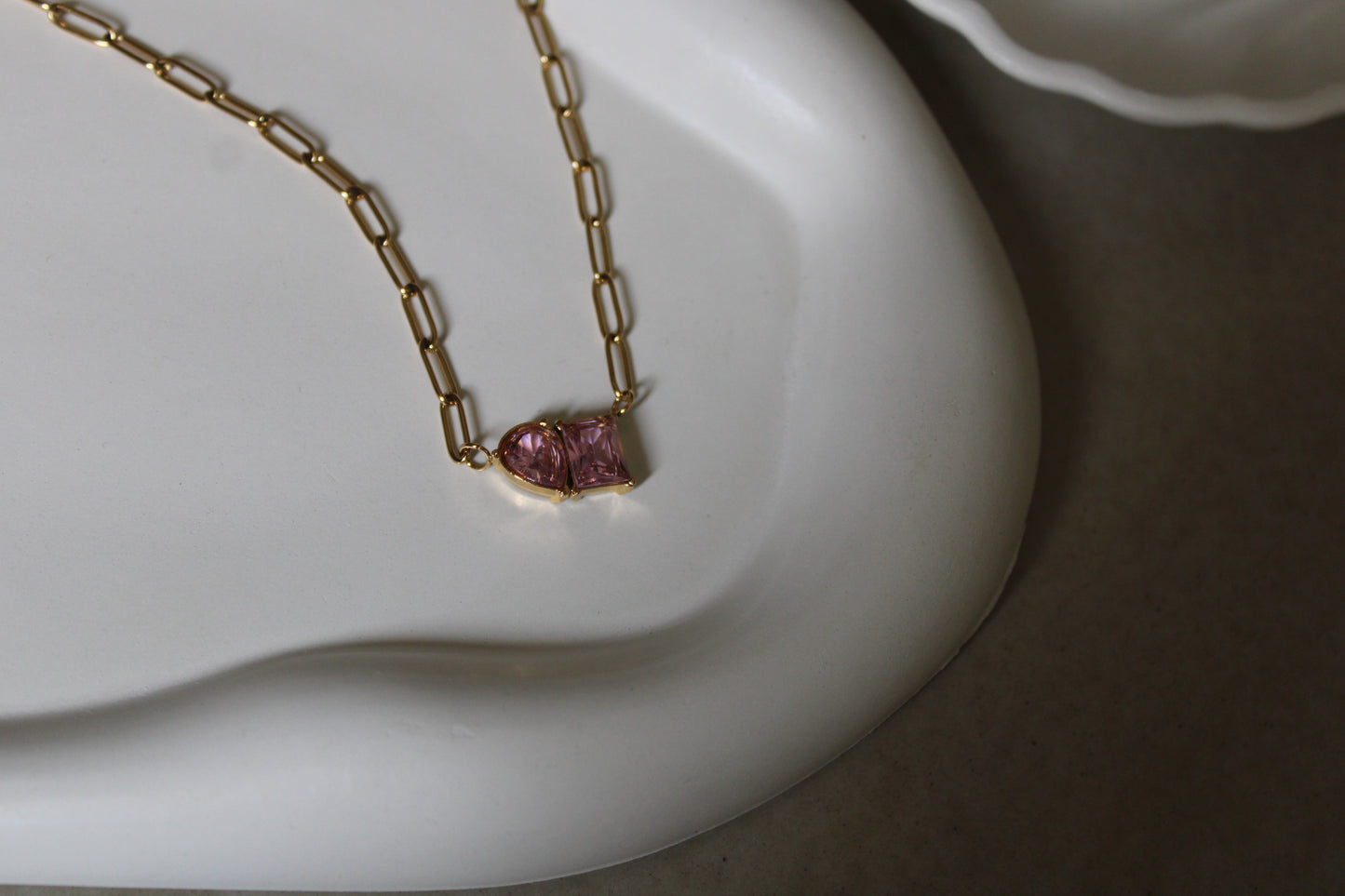 Pink Echo Stainless Steel Necklace