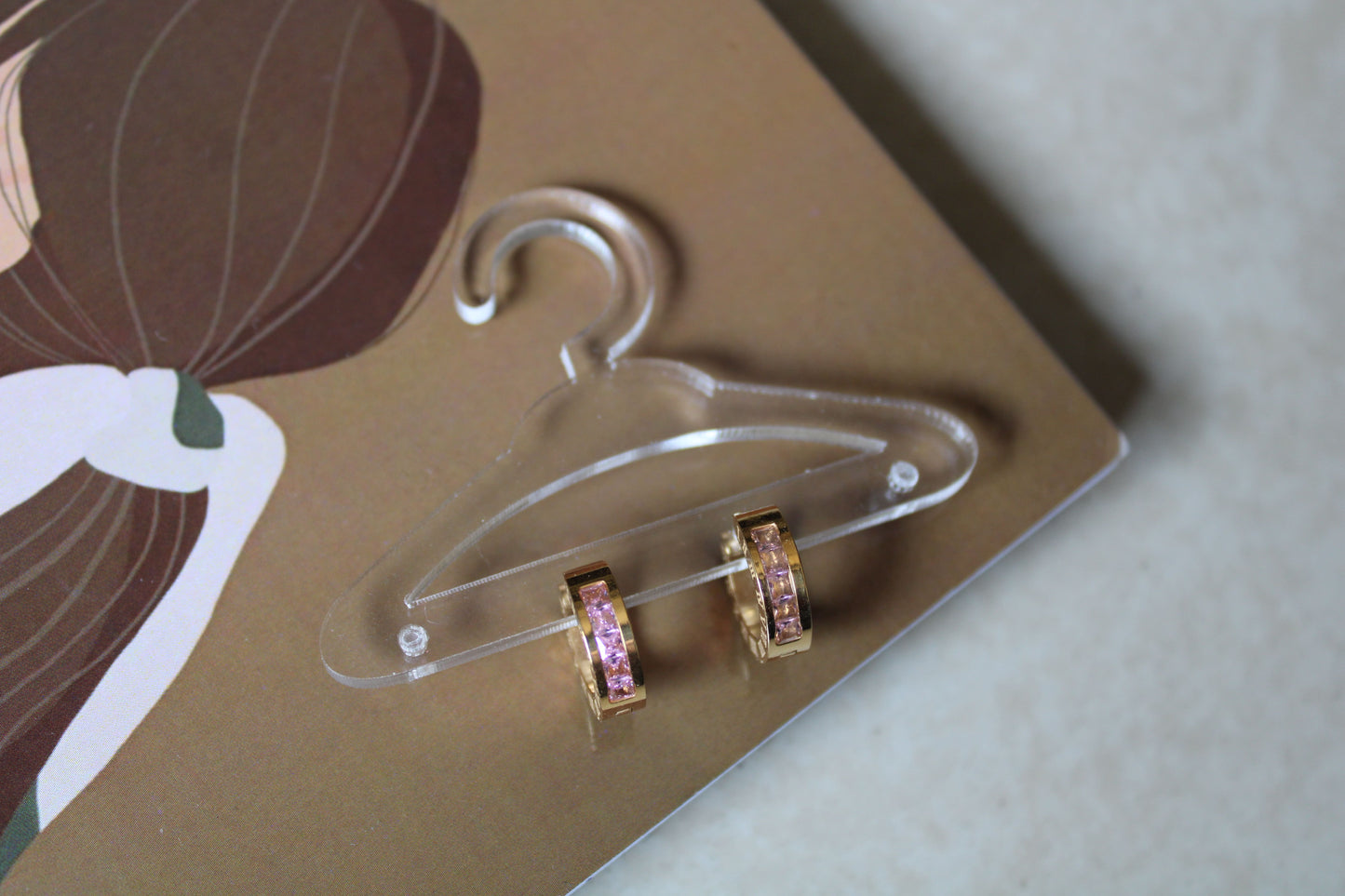 Blush Stainless Steel Hoops