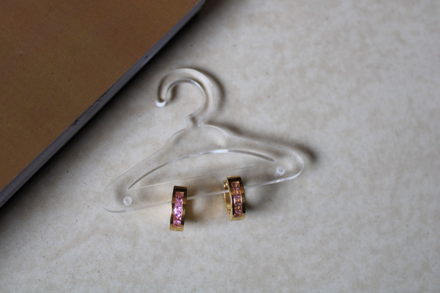Blush Stainless Steel Hoops