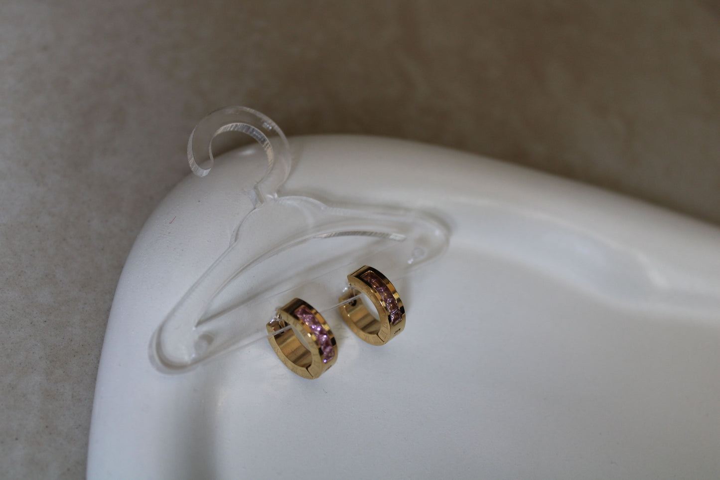 Blush Stainless Steel Hoops