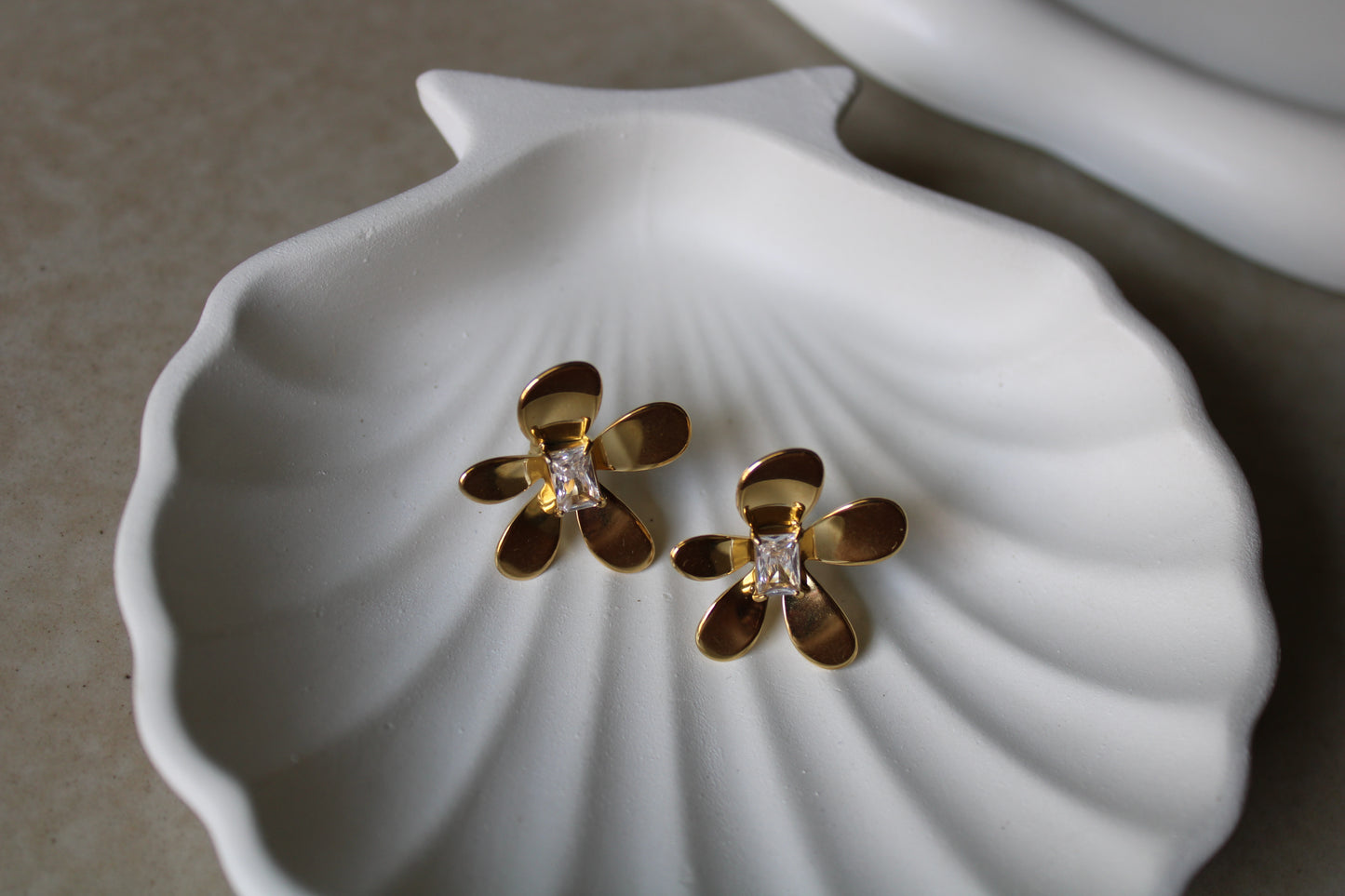 Golden Fleur Stainless Steel Studs