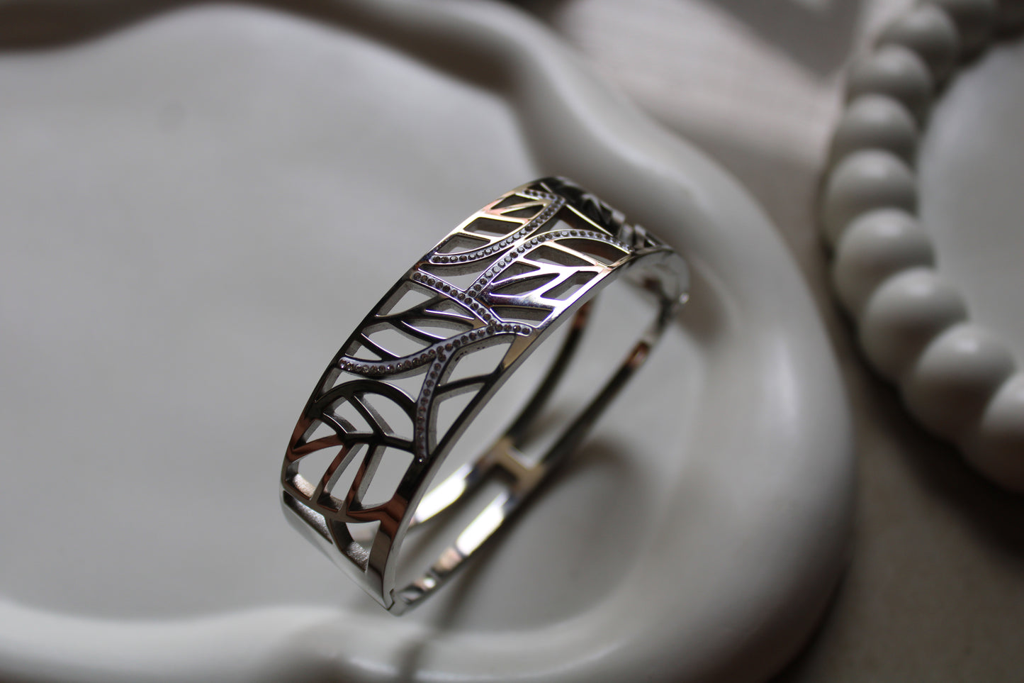 Silver Twig Stainless Steel Bracelet