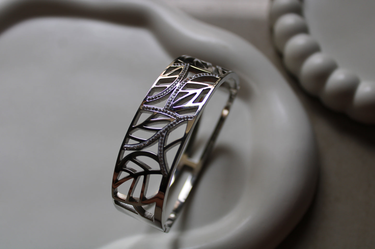 Silver Twig Stainless Steel Bracelet