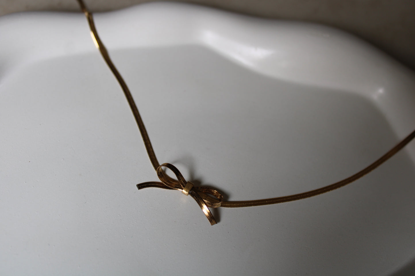 Bow Stainless Steel Choker Necklace