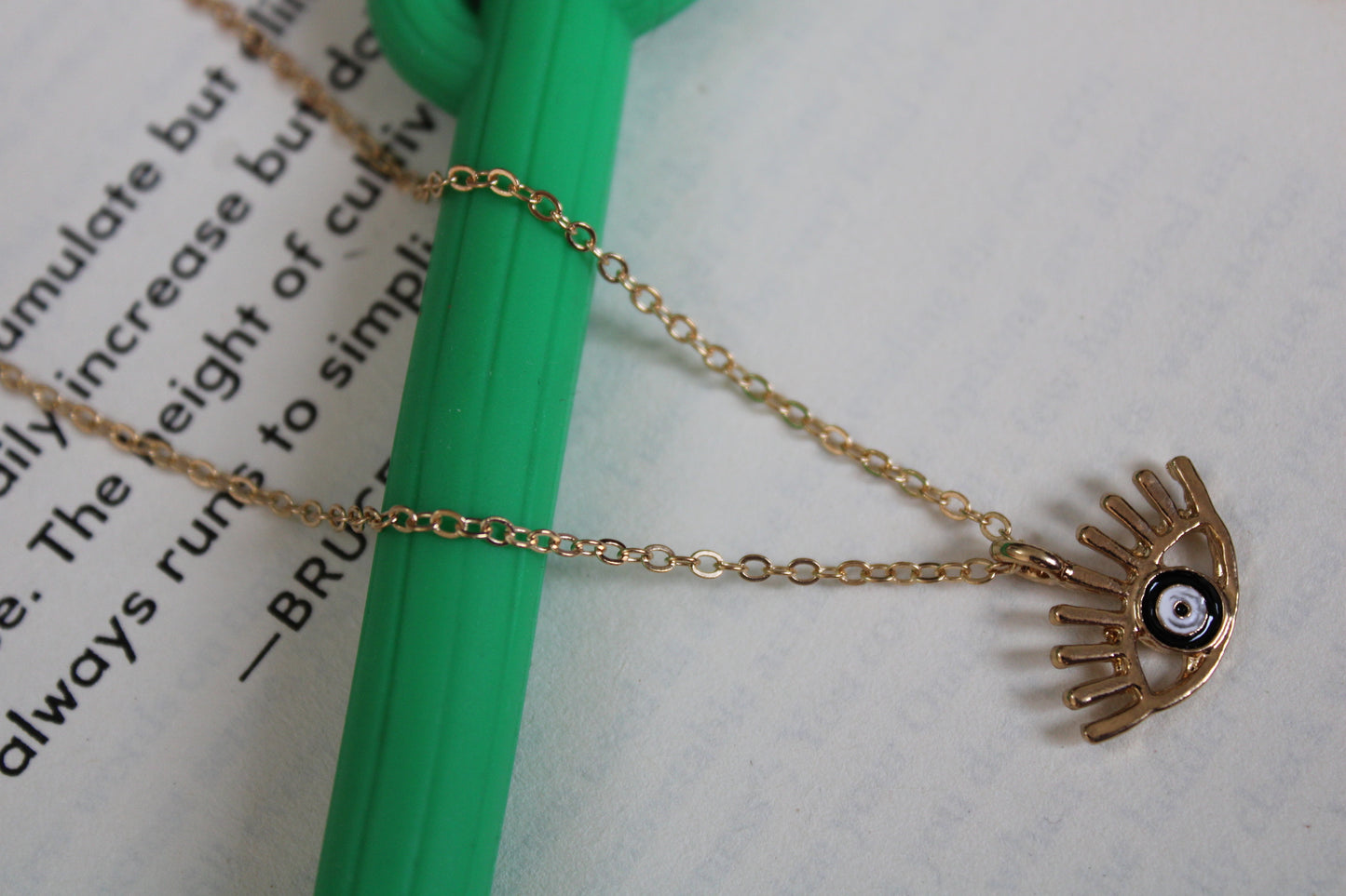 Gold Evil Eye Necklace