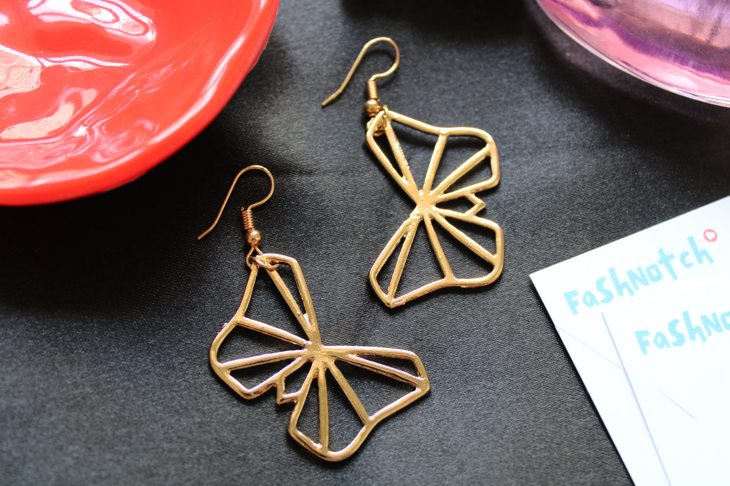Gold Butterfly Earrings