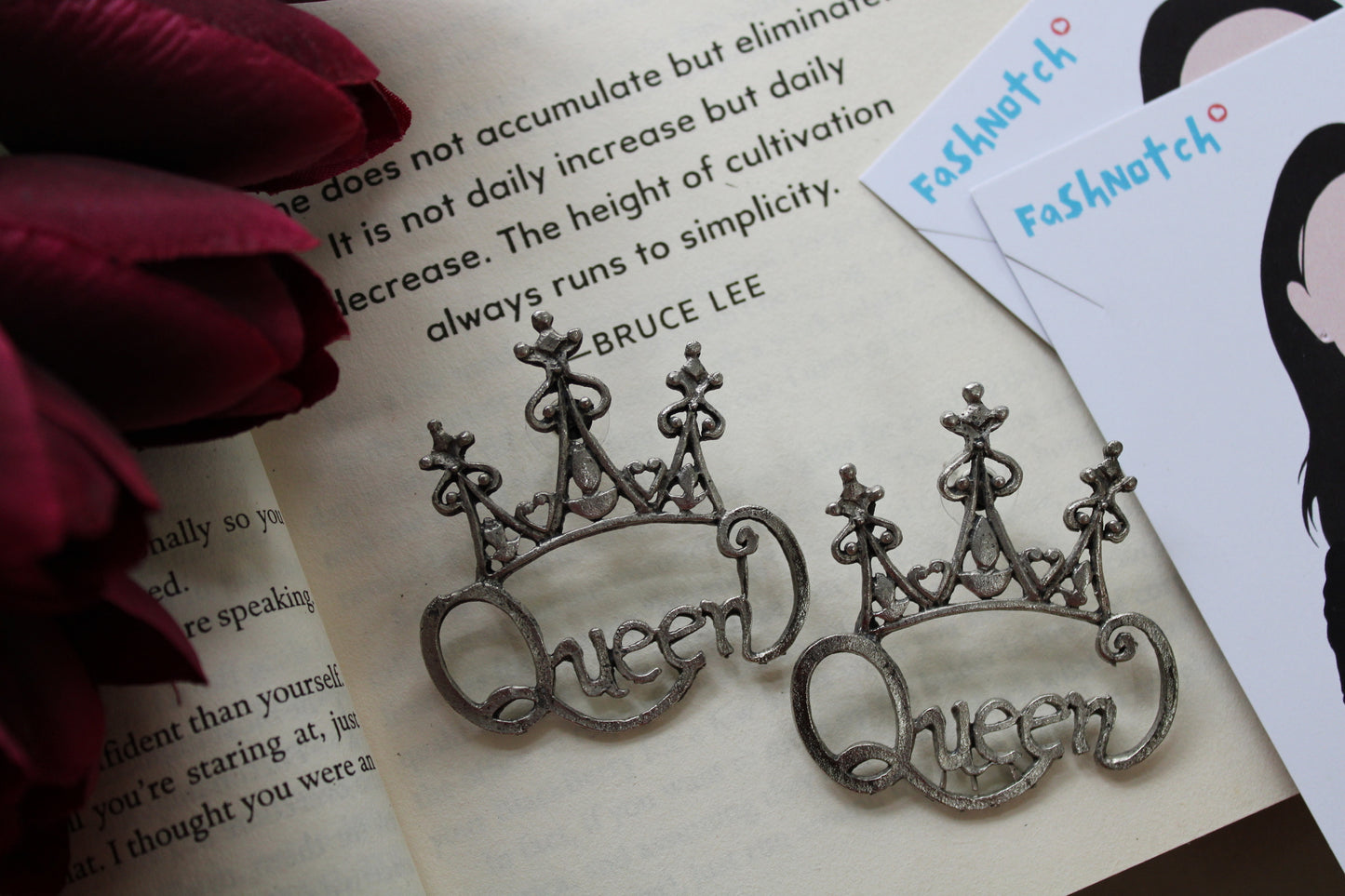 Modern Oxidised Studs