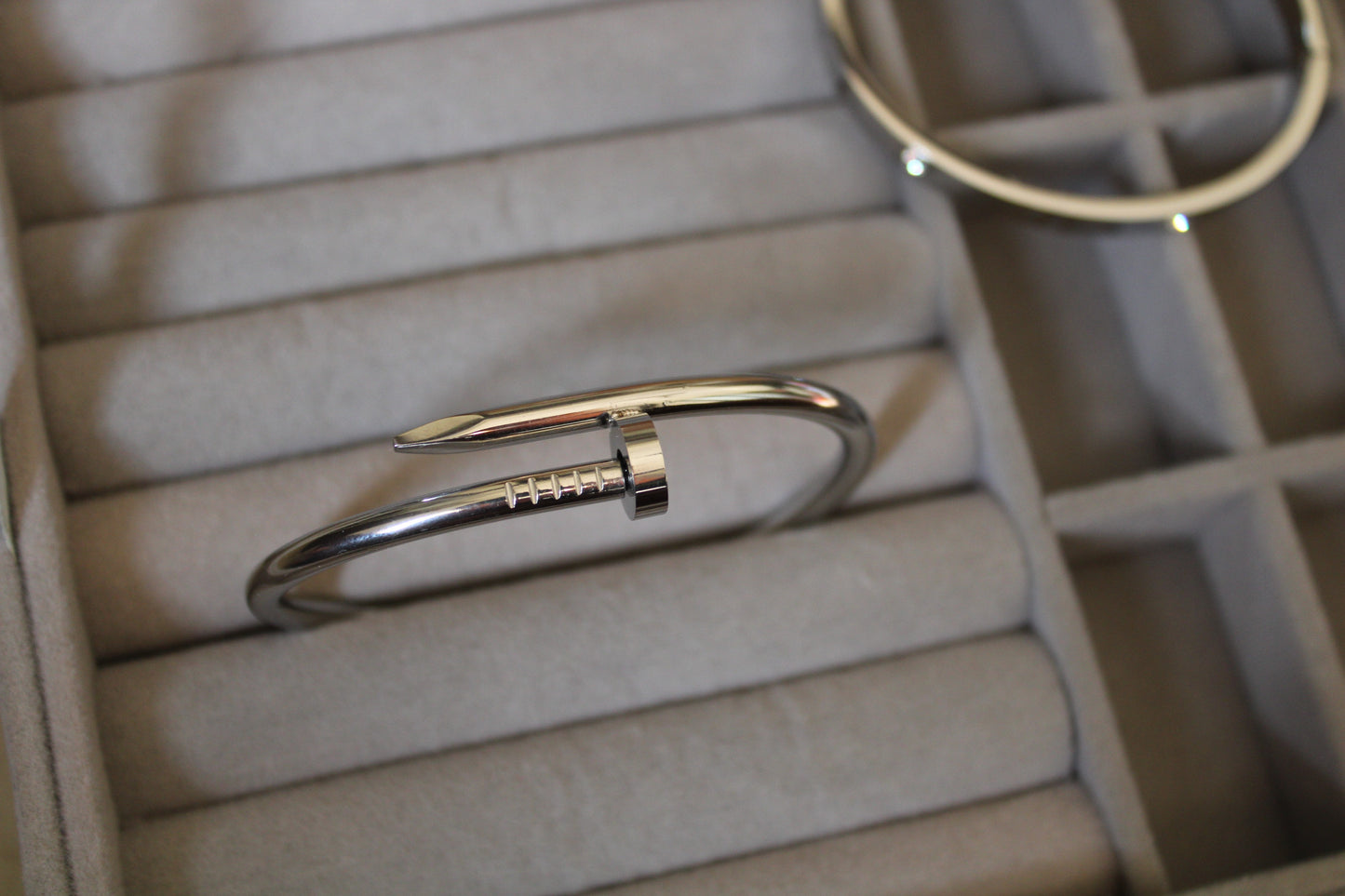 Silver Nail Stainless Steel Bracelet