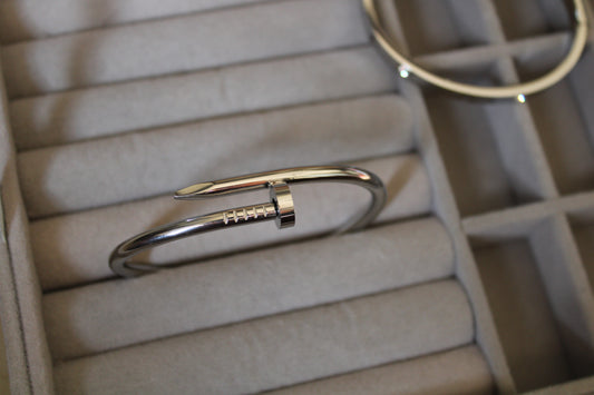 Silver Nail Stainless Steel Bracelet