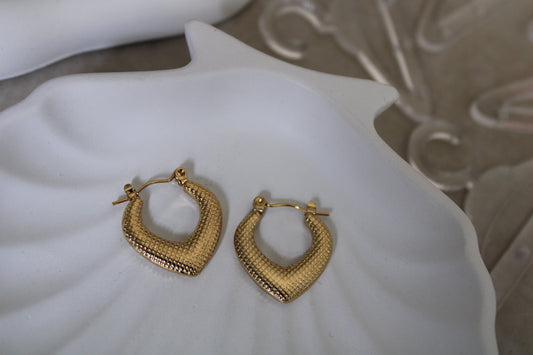 Dewdrop Stainless Steel Hoops