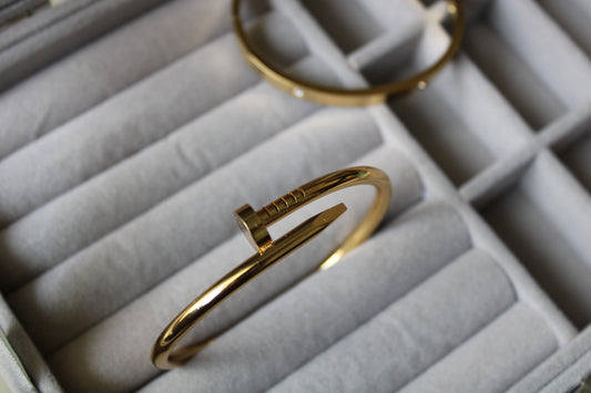 Gold Nail Stainless Steel Bracelet