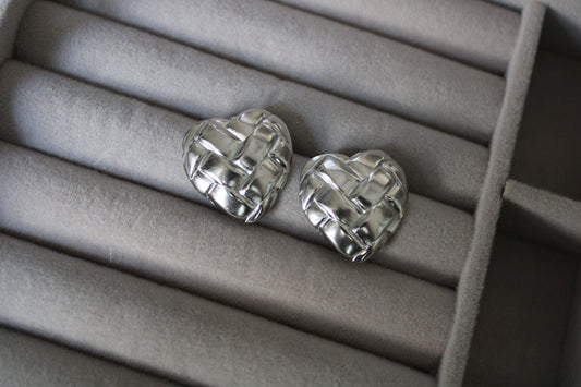 Sealed Heart Stainless Steel Studs