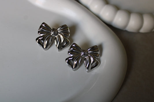 Silver Bowie Stainless Steel Studs