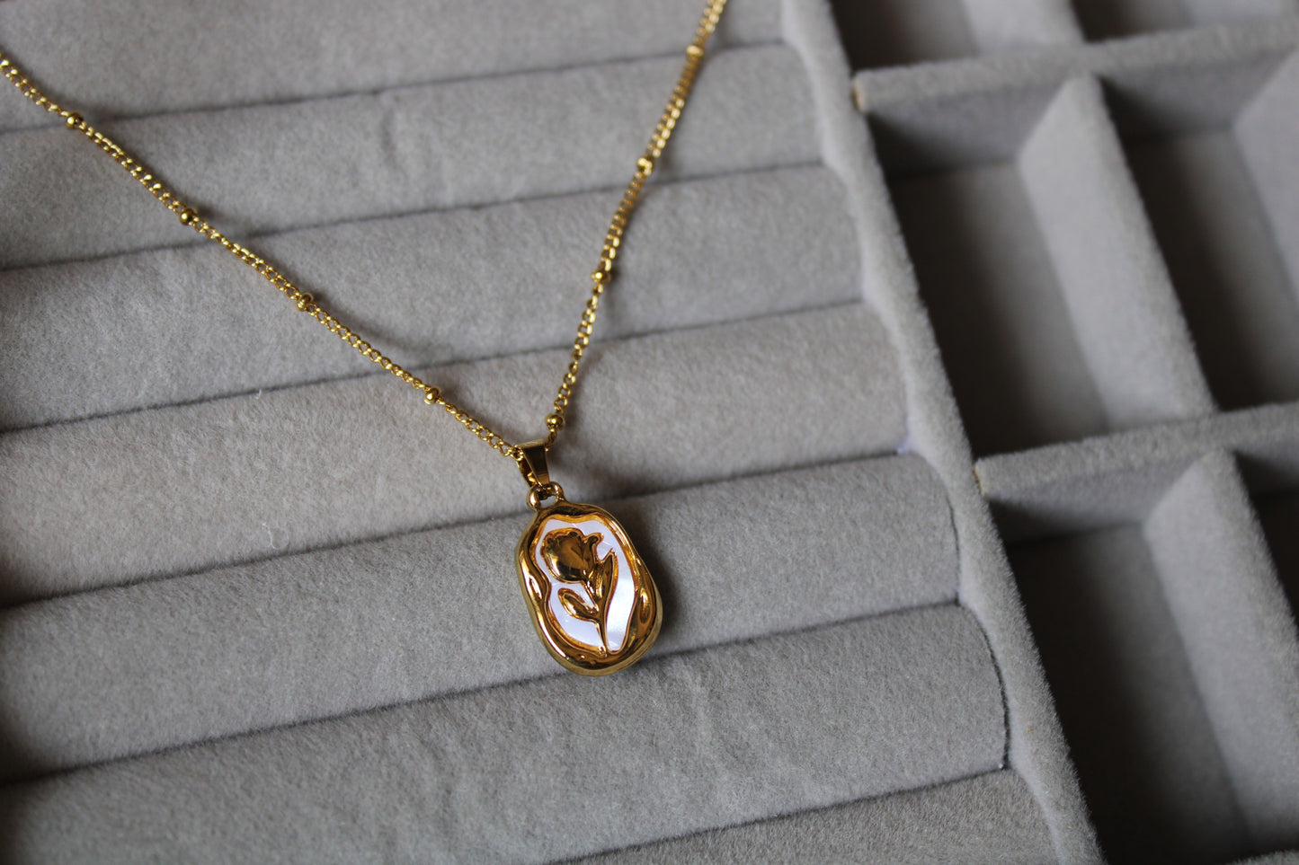 Rosette Stainless Steel Necklace