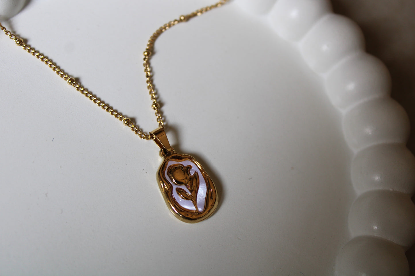 Rosette Stainless Steel Necklace