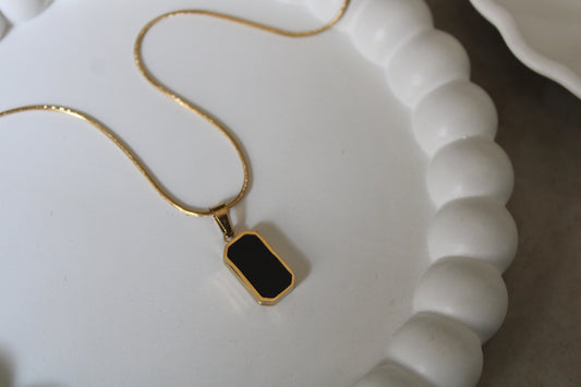 B/W Reversible Stainless Steel Necklace