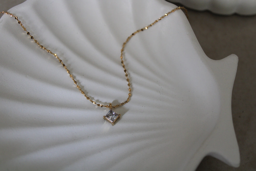 Solitaire Stainless Steel Necklace