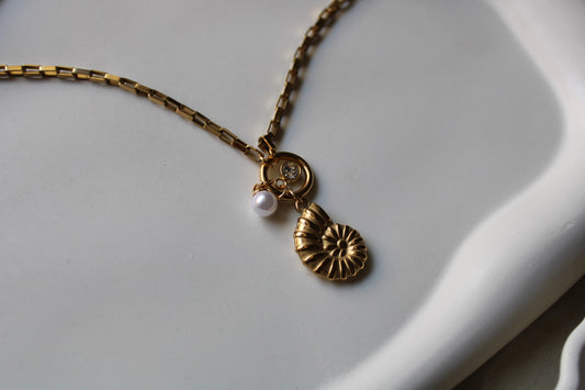 Island Pearl Stainless Steel Necklace