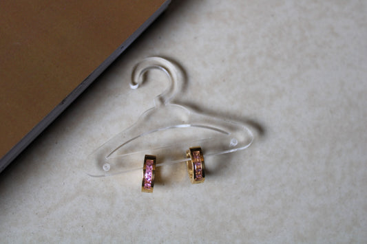 Blush Stainless Steel Hoops