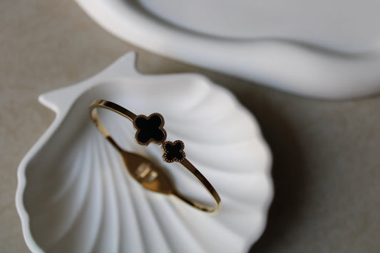 Black Clover Stainless Steel Bracelet