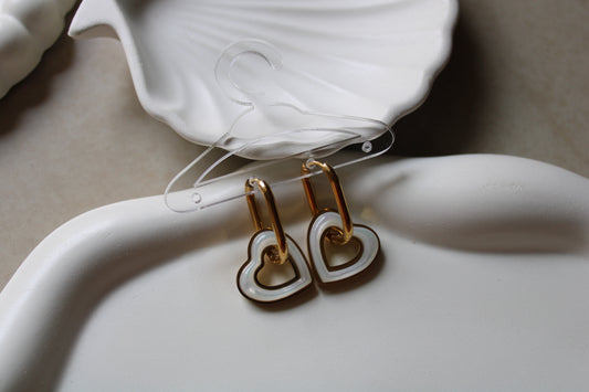 Moonkissed Hearts Stainless Steel Hoops