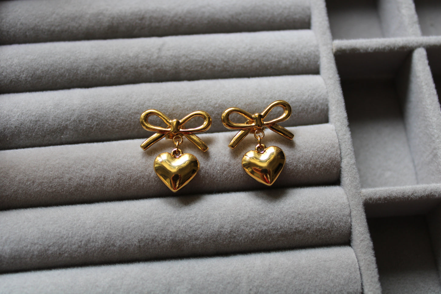 Love Bow Stainless Steel Earrings