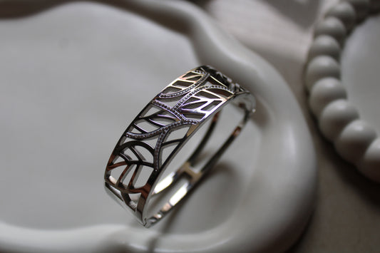 Silver Twig Stainless Steel Bracelet