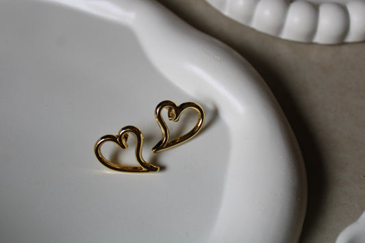Love Etched Stainless Steel Studs