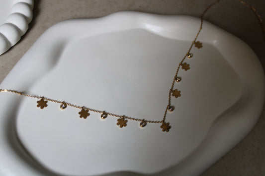 Petal Charms Stainless Steel Necklace