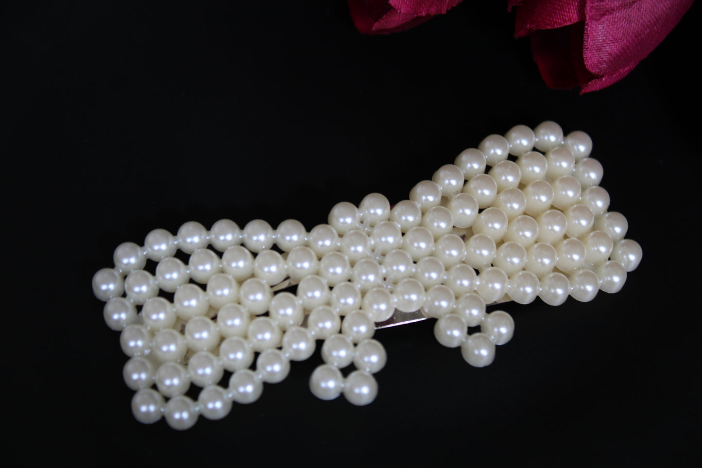 Bow Pearl Hair Clip