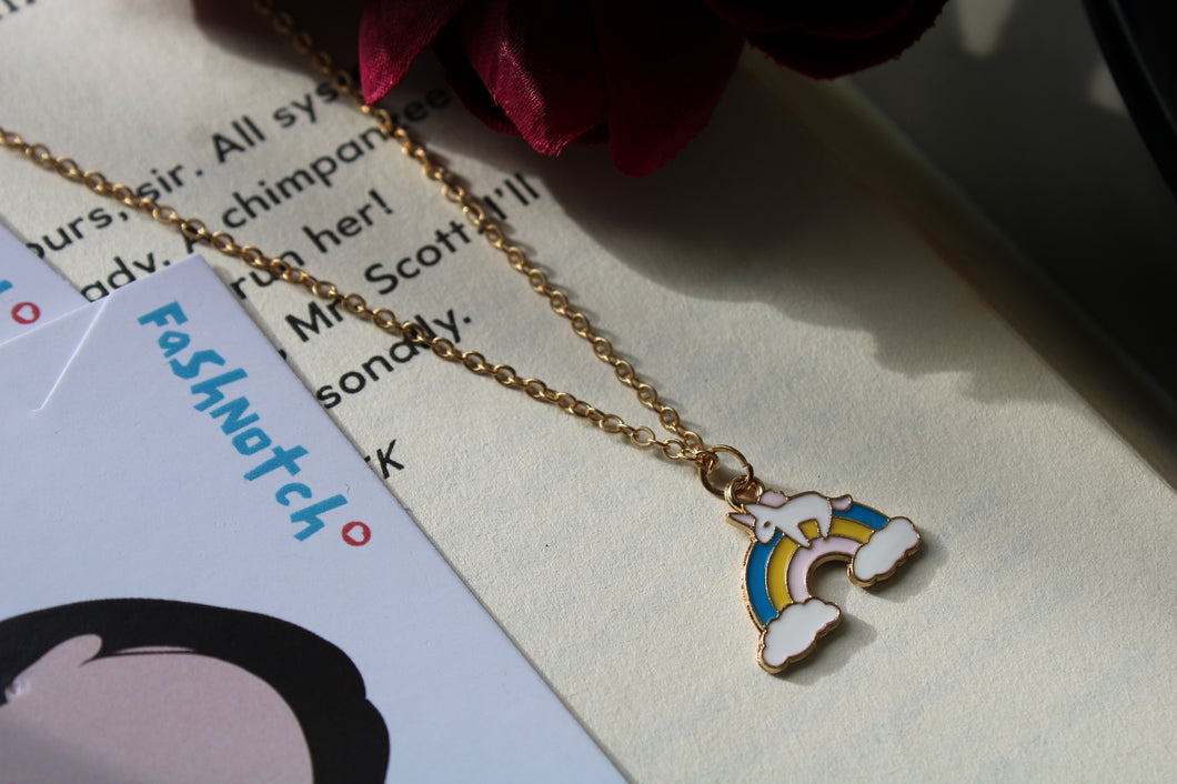 Rainbow & Unicorn Necklace