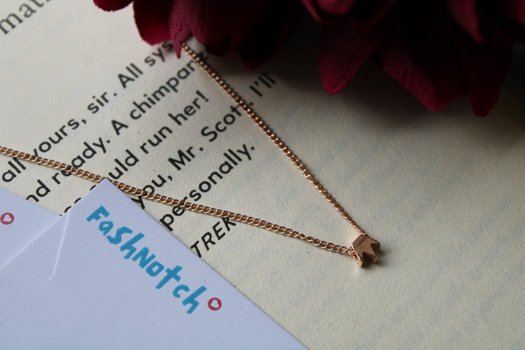 Rose Gold Crown Necklace