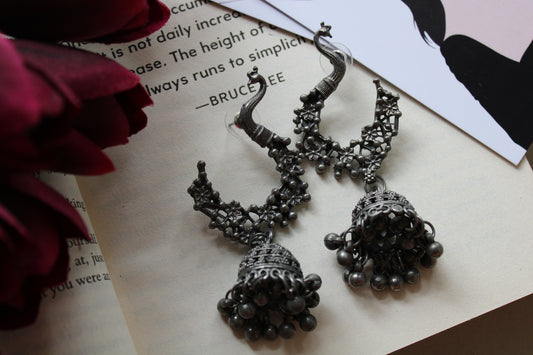 Oxidized Ghungroo Earrings